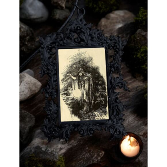 Witch Spellcasting Pendant Cauldron Witchcraft Witchy Pagan Wicca Necklace - Picture 3 of 3